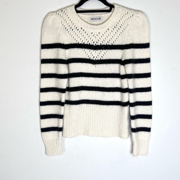 St.Roche Sz S Sissy Striped Baby Alpaca Blend Sweater - Picture 2 of 10